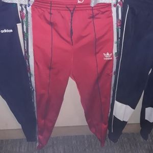 Red Adidas pants